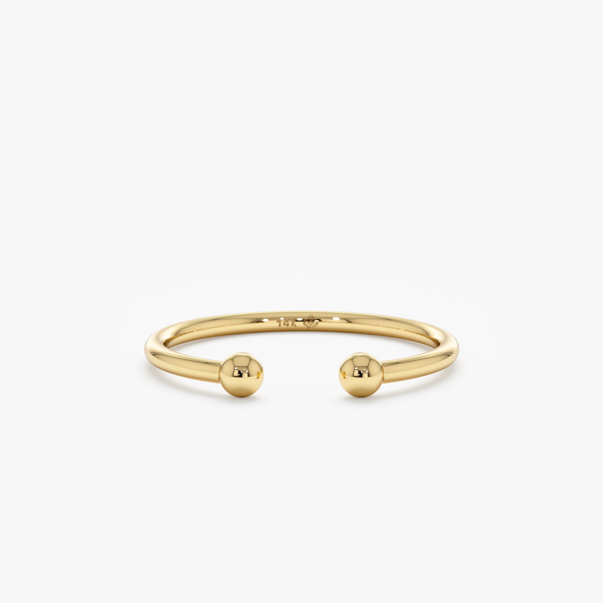 Solid Gold Open Ball Ring, Anne