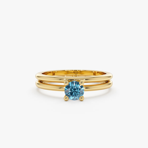 Blue Diamond Engagement ring