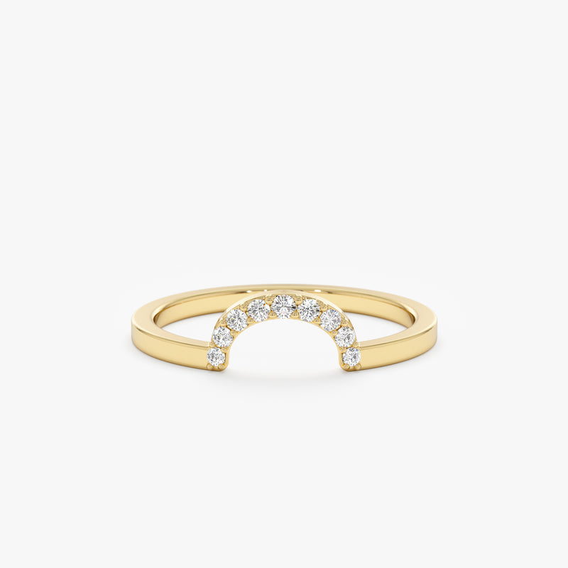 Diamond Curved Ring