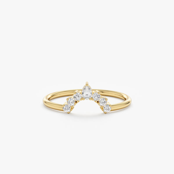 Solid Gold Diamond Nested Ring