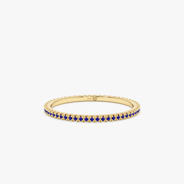 Gold Sapphire Eternity Ring