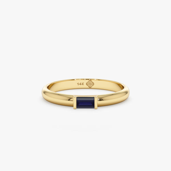 Solid Gold Sapphire Ring