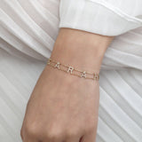 personalized custom name diamond gold bracelet