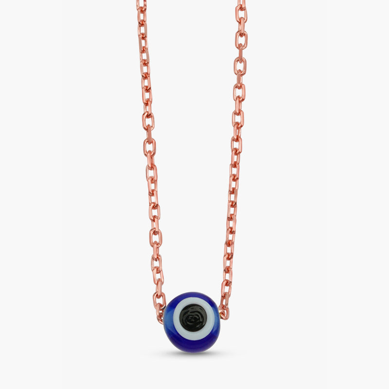 Rose Gold Evil Eye bead Necklace