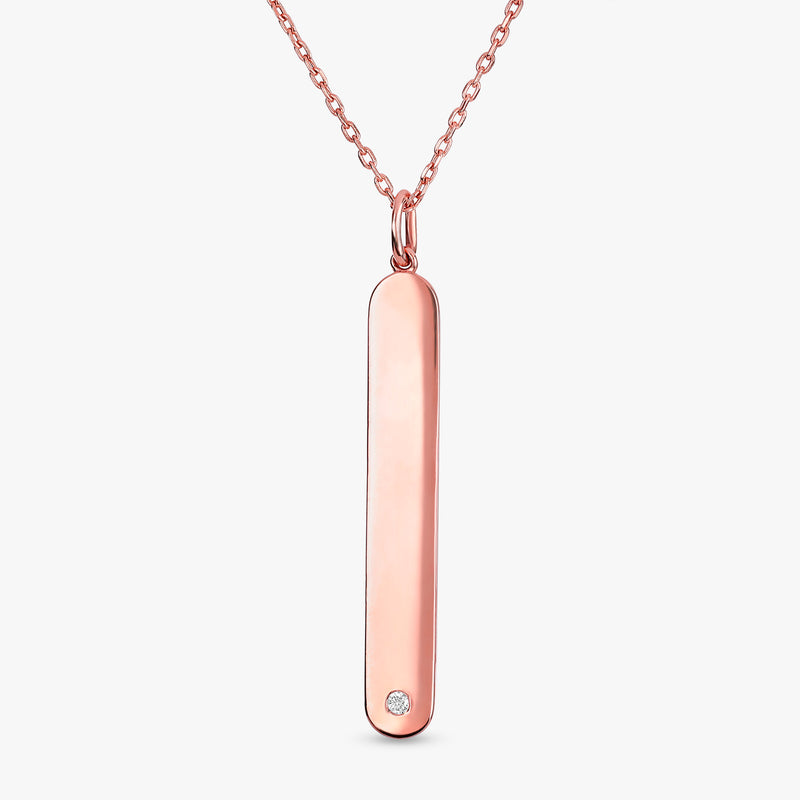 Rose Gold Personalized Diamond Necklace