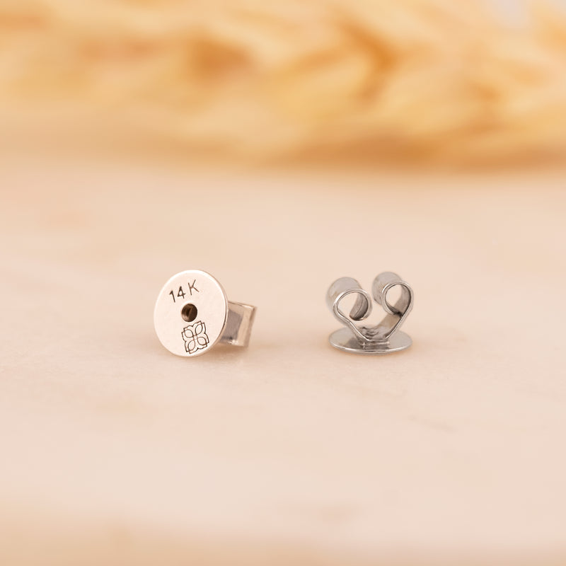 White Gold Butterfly Earring Back