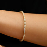 handmade solid gold eternity bracelet