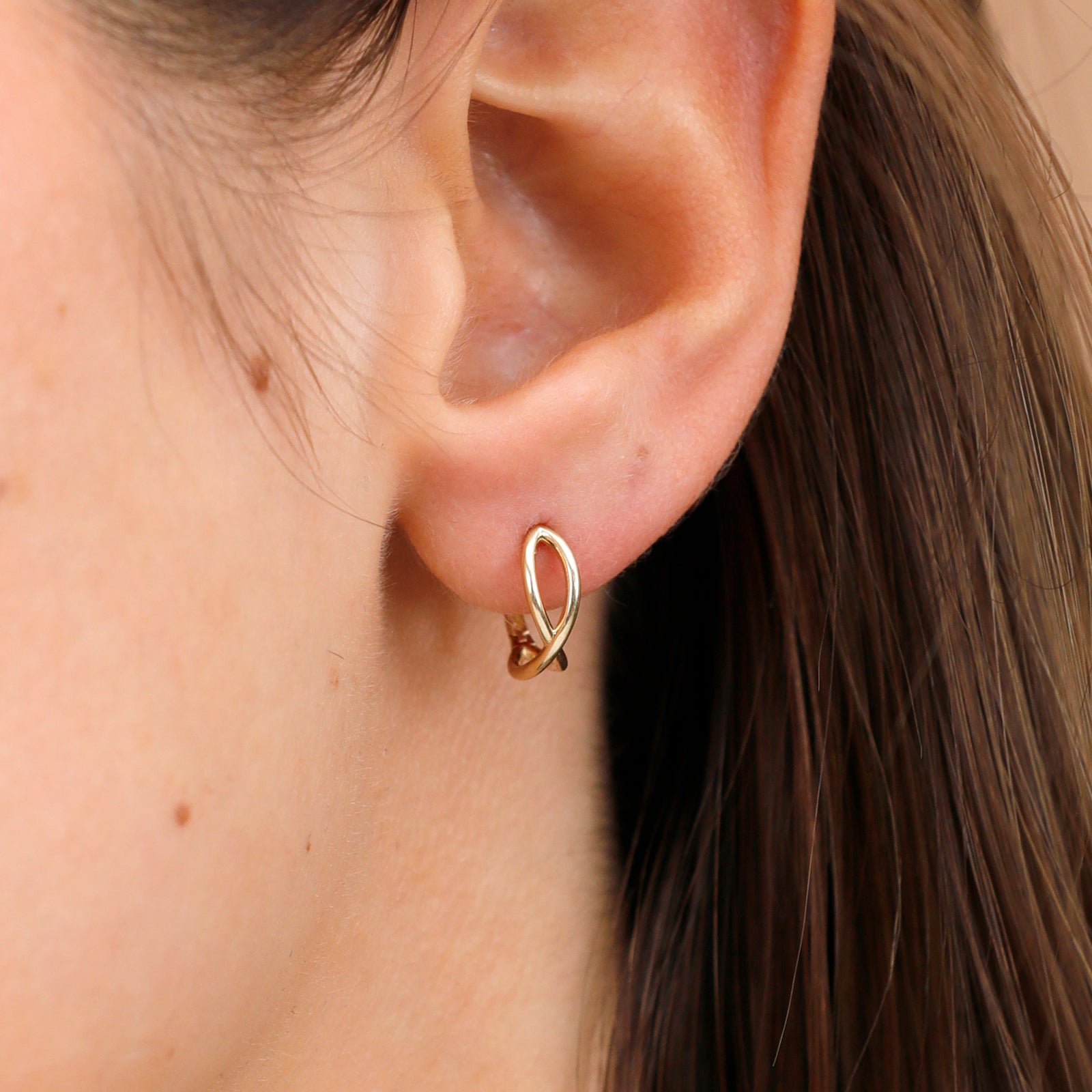 Gold infinity hoop earrings hotsell