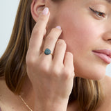 Pave Blue Diamond Ring, Holly