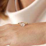 1ct East West Lab Grown Diamond Engagement Ring, Sava