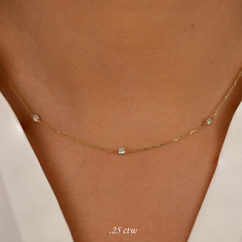 Minimalist Dainty Diamond Necklace