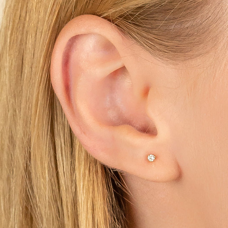 Dainty diamond earrings discount
