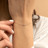 petite sapphire and diamond lucky eye bangle