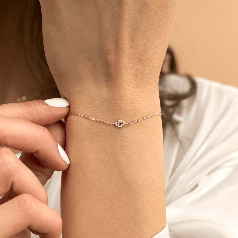 petite sapphire and diamond lucky eye bangle