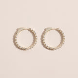 round lab diamond hoop earrings 