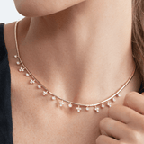 bezel diamond choker