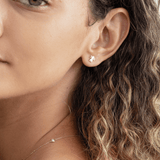 Solid Gold Baby Girl Stud Earrings, Gretal