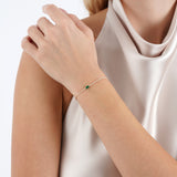 Octagon Cut Emerald String Bracelet, Tierney