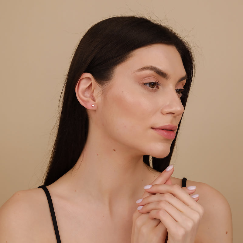 petite 14k or 18k gold studs