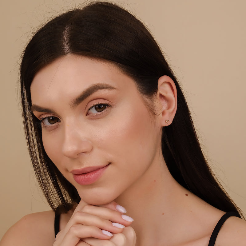 petite moon piercing earring