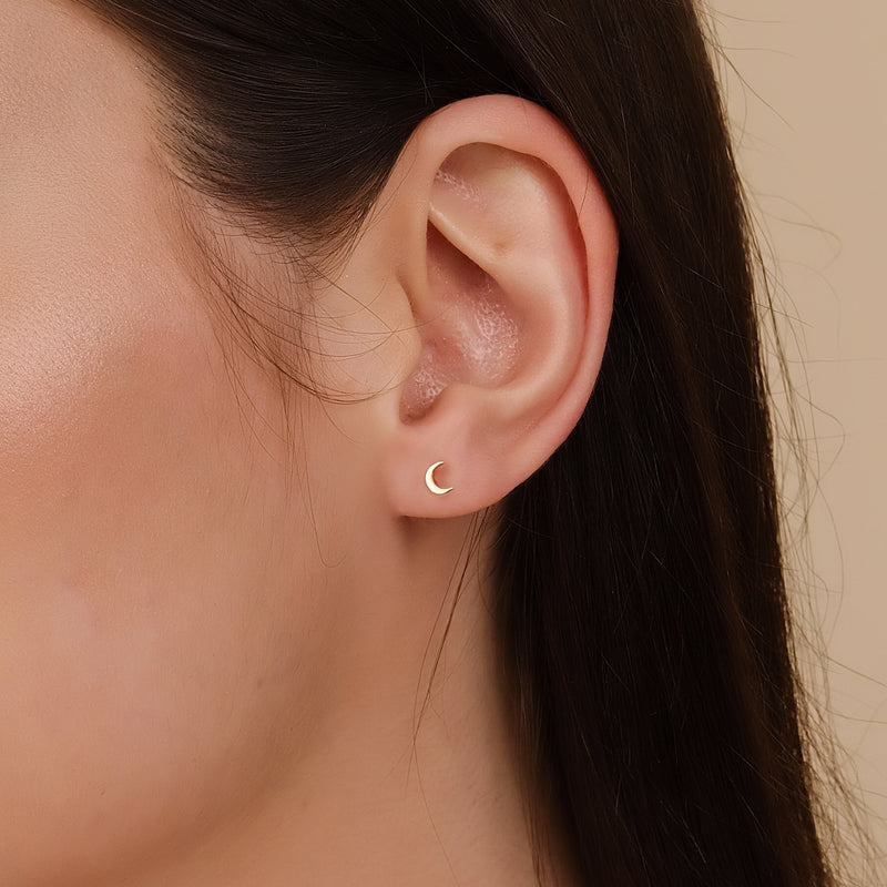 14k gold celestial studs