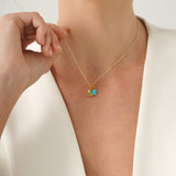 Cluster Gemstone Necklace,