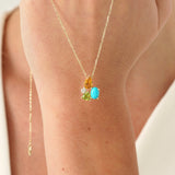Cluster Gemstone Necklace,