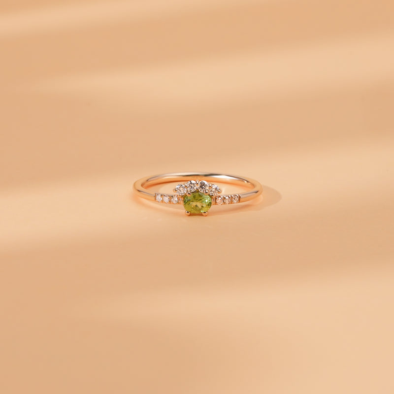 handmade natural green gemstone ring