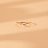 handmade white diamond gold band