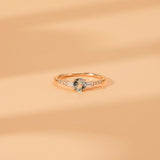 blue gemstone gold ring