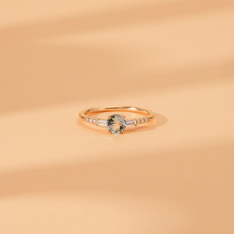 blue gemstone gold ring