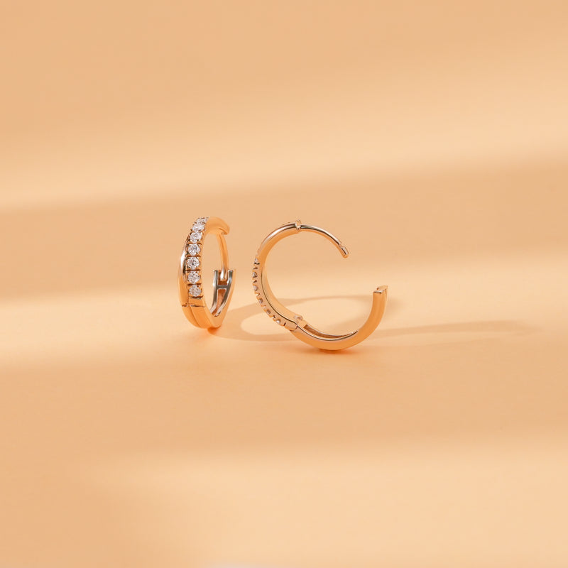 natural diamond hoops