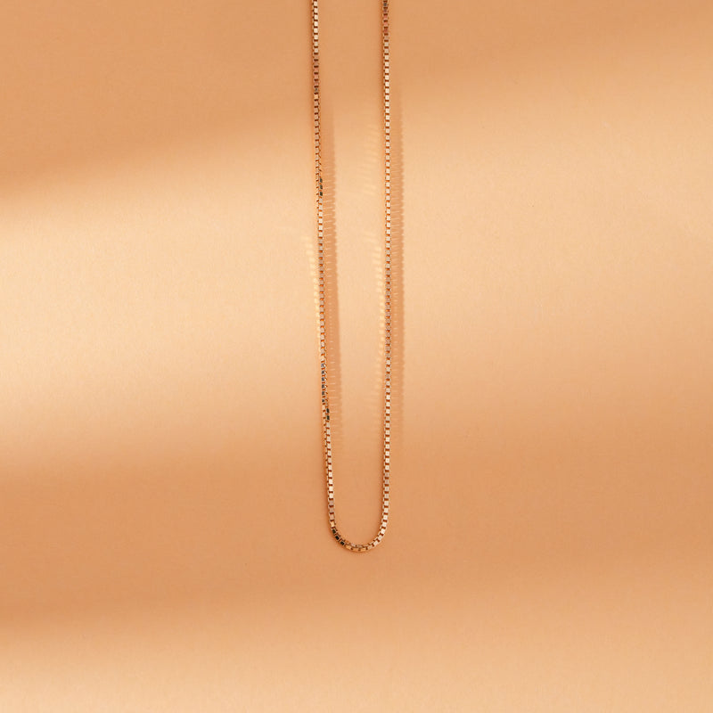 14k solid gold box chain