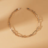 paperclip chain in beaded design