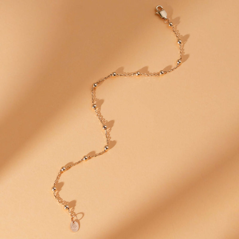 Gold bead chain bracelet