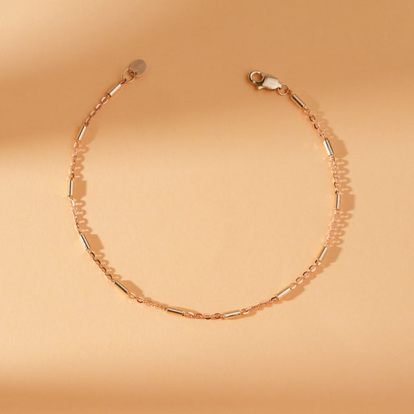 Dainty 14K Gold Bracelet Set, Thin Beaded Chain Bracelet, Minimal Delicate  Bracelet, Vintage Satellite Cable Chain, Gold Link Chain – Elk & Bloom