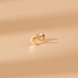Petite Solid Gold Crescent Moon Piercing