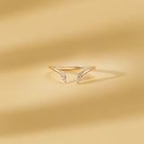 handmade solid gold diamond ring