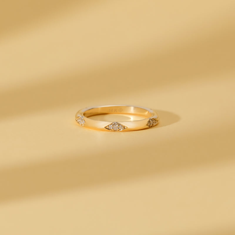 stacking ring with clear diamonds