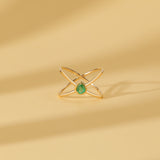 may birthstone green gem ring