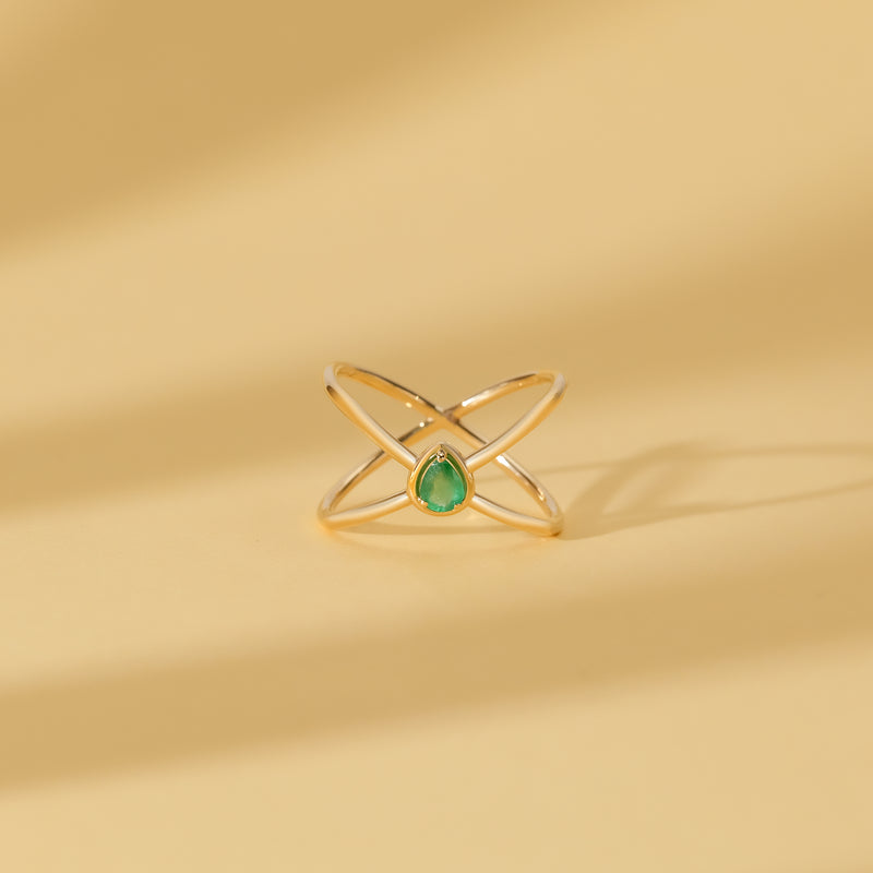 may birthstone green gem ring