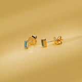 minimalistic design handmade gemstone studs