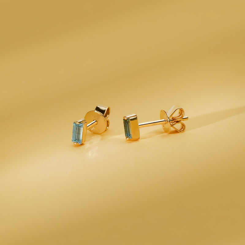 minimalistic design handmade gemstone studs