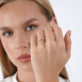 Solid Gold Hook Ring, Evalyra