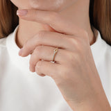 Solid Gold Hook Ring, Evalyra