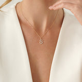 Diamond Block Font Initial Charm, Elaravine