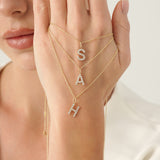 Diamond Block Font Initial Charm, Elaravine