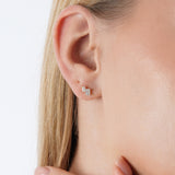 Double Baguette Lab Diamond Studs, Azphariel