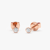 Rose Gold Diamond Earrings