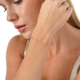 Solid Gold Bamboo Link Bracelet, Arianwen